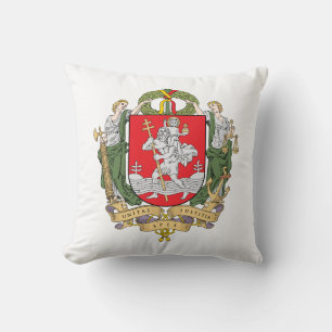 Coat of arms of Vilnius, Lithuania Throw Pillow
