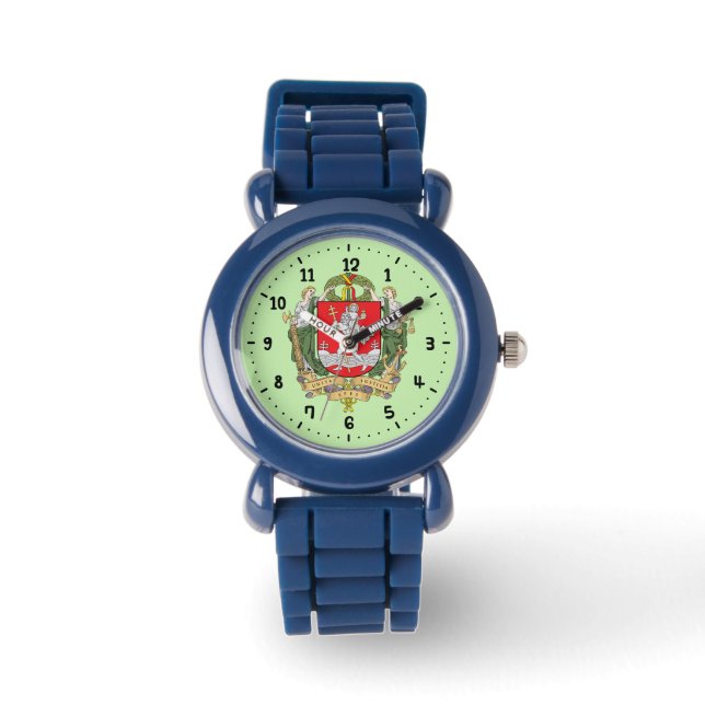 Coat of arms of Vilnius, Lithuania Wrist Watch (Front)