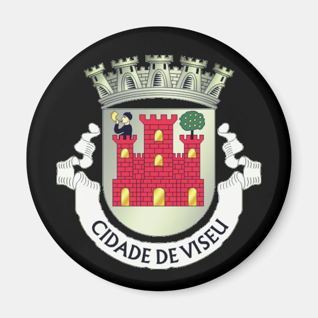 Coat of Arms of Viseu, PORTUGAL Magnet (Front)