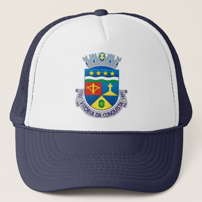 Coat of Arms of Vitória da Conquista (BRAZIL) Trucker Hat (Front)