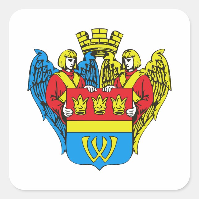 Coat of arms of Vyborg, Russia Square Sticker (Front)
