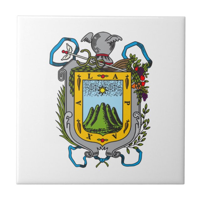 Coat of Arms of Xalapa, Mexico Ceramic Tile (Front)