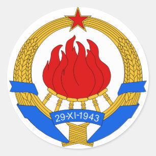 Coat of Arms of Yugoslavia (1945-1992) Classic Round Sticker