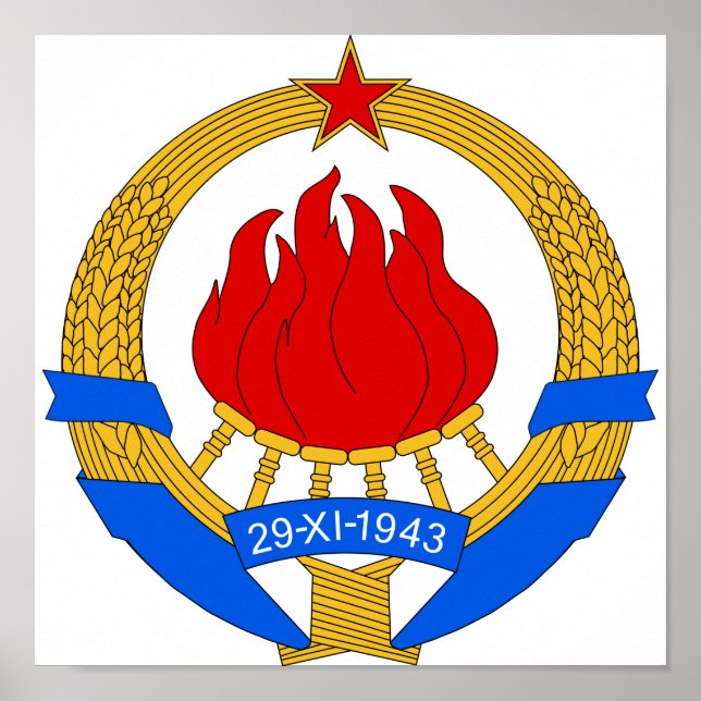 Coat of Arms of Yugoslavia (1945-1992) Poster (Front)