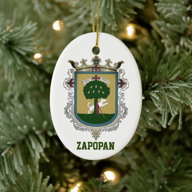 Coat of Arms of Zapopan - Mexico Ceramic Tree Decoration (Tree)