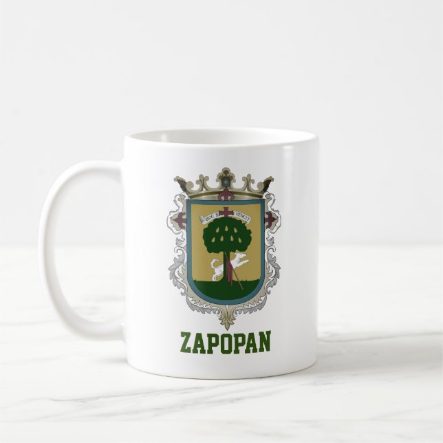Coat of Arms of Zapopan - Mexico Coffee Mug (Left)