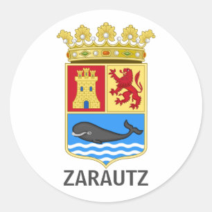 Coat of Arms of Zarautz - Gipuzkoa Classic Round Sticker