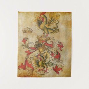 coat of arms on parchment ver 5 tapestry