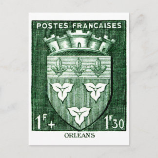 Coat of Arms, Orleans France Postcard