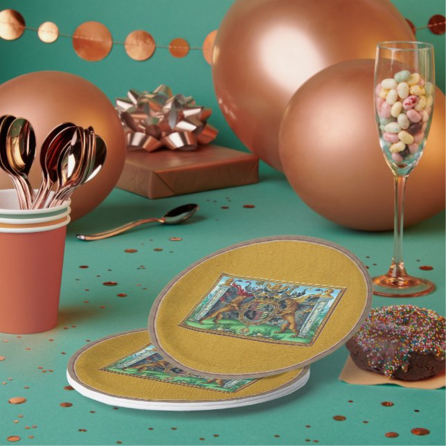 Coat of Arms Paper Plate (Multi)