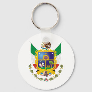 Coat of Arms Queretaro Official Mexico Symbol Logo Key Ring