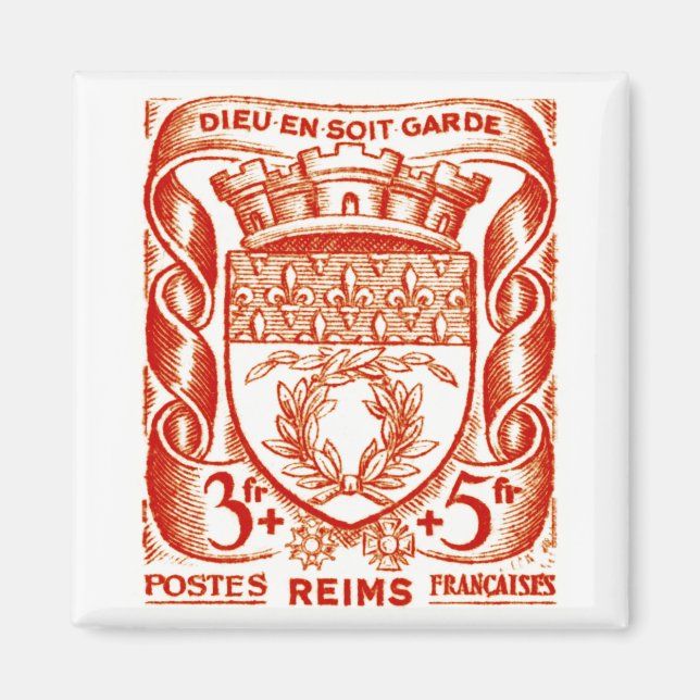 Coat of Arms, Reims France Magnet (Front)
