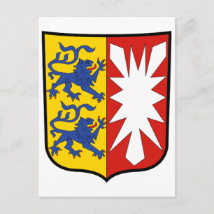 Coat of arms Schleswig-Holstein Official Germany Postcard