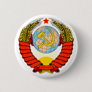 Coat of Arms Soviet Union Official Heraldry Symbol 6 Cm Round Badge