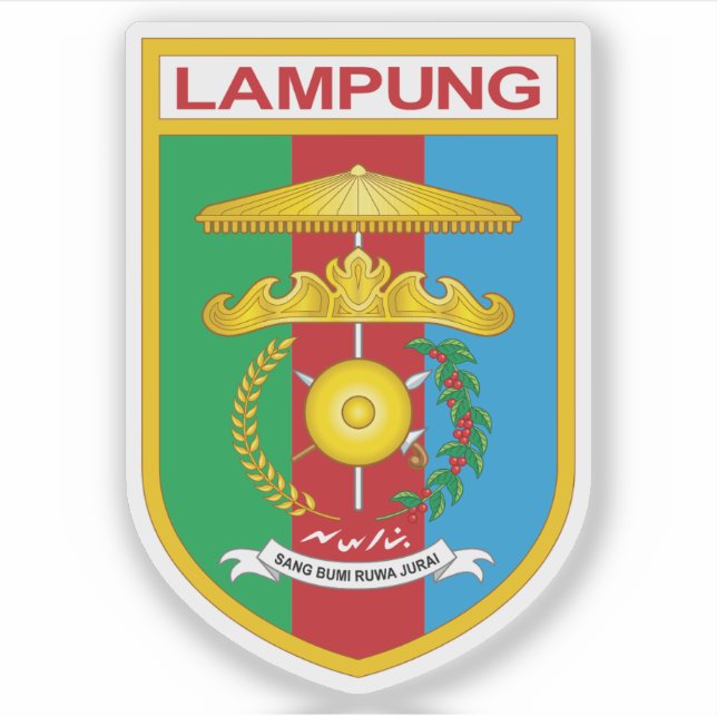 Coat of arms the Lampung province, Indonesia (Front)