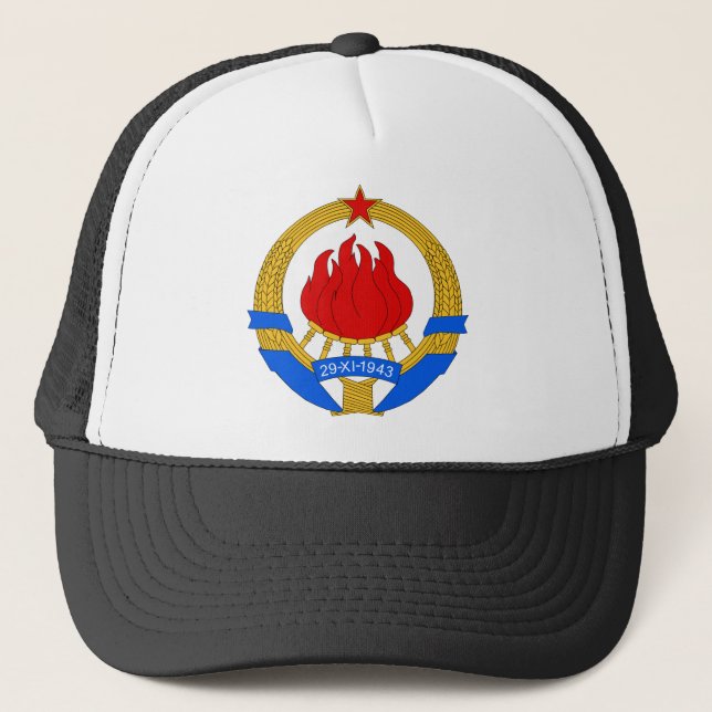 Coat of Arms Yugoslavia Official Heraldry symbnol Trucker Hat (Front)