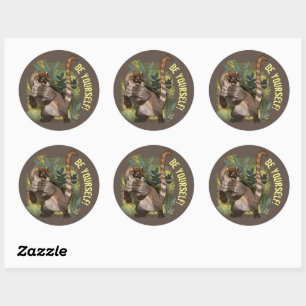 Coatamundi or White Nosed Coati Classic Round Sticker