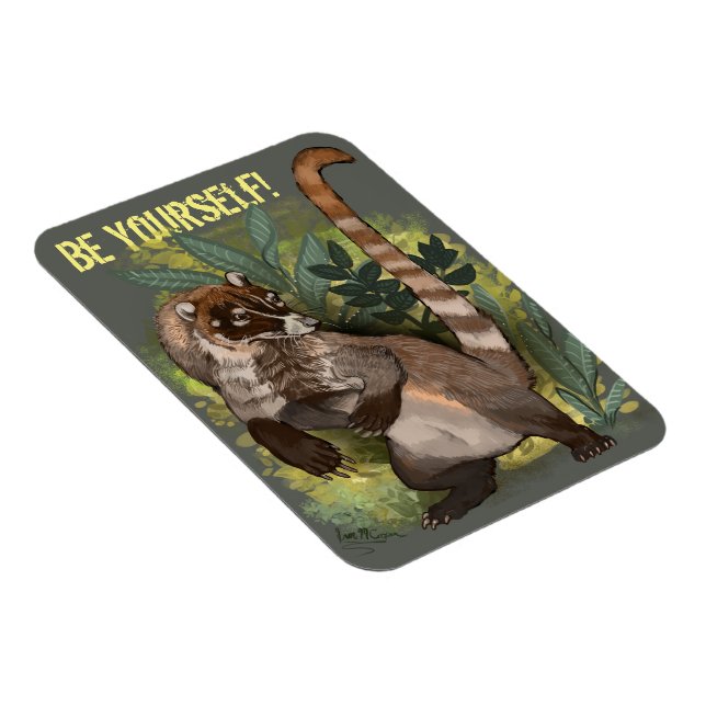 Coatamundi or White Nosed Coati Magnet (Right Side)