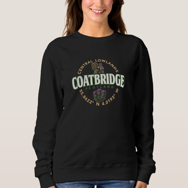 Coatbridge Scotland Central Lowlands Coordinates L Sweatshirt (Front)