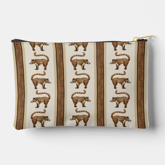 Coati Stripe Zipper Pouch (Back)