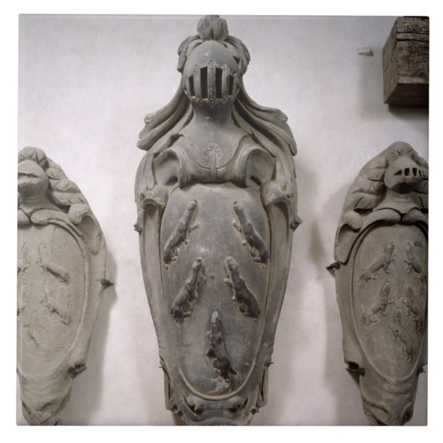 Coats of Arms from the Vecchietti Family (stone) Tile (Front)