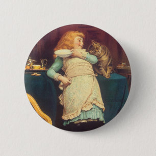 Coaxing Better Than Teasing Charles Burton Barber 6 Cm Round Badge