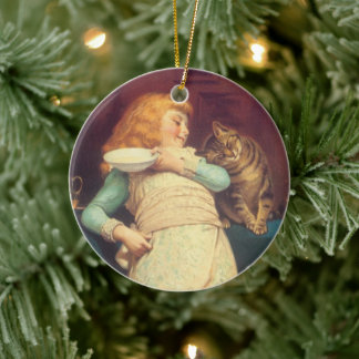 Coaxing Better Than Teasing Charles Burton Barber Ceramic Tree Decoration