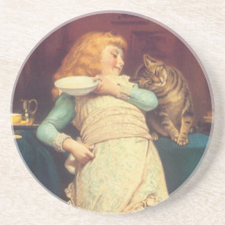 Coaxing Better Than Teasing Charles Burton Barber Coaster