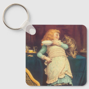 Coaxing Better Than Teasing Charles Burton Barber Key Ring