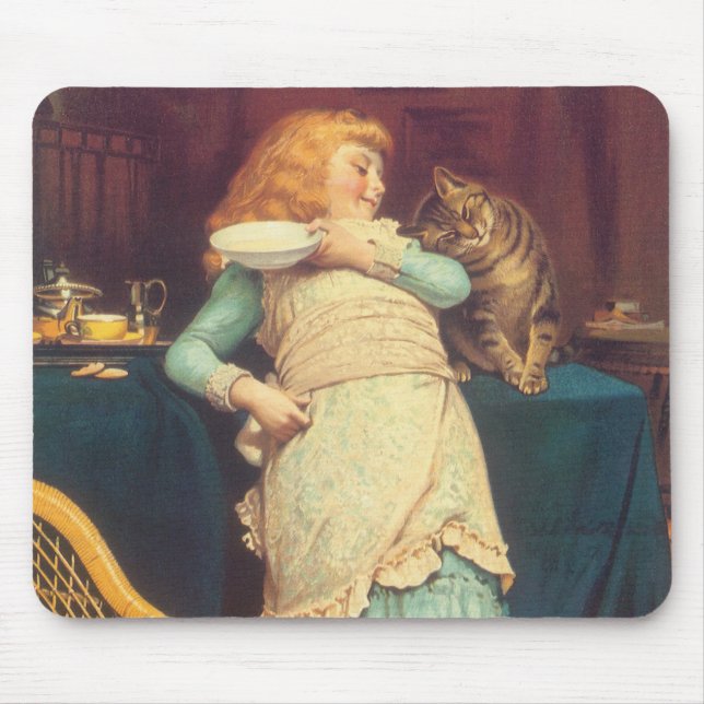 Coaxing Better Than Teasing Charles Burton Barber Mouse Mat (Front)