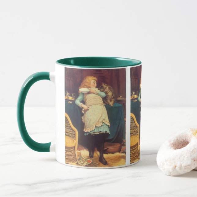 Coaxing Better Than Teasing Charles Burton Barber Mug (With Donut)