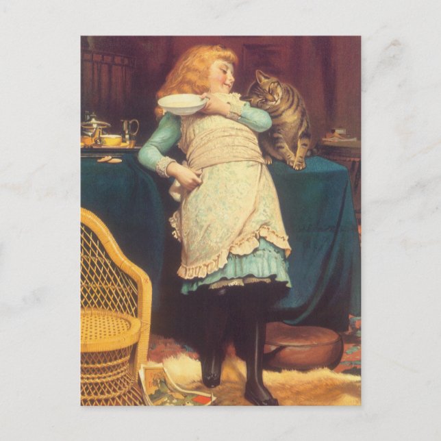 Coaxing Better Than Teasing Charles Burton Barber Postcard (Front)