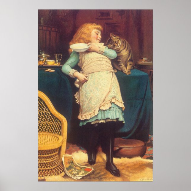 Coaxing Better Than Teasing Charles Burton Barber Poster (Front)