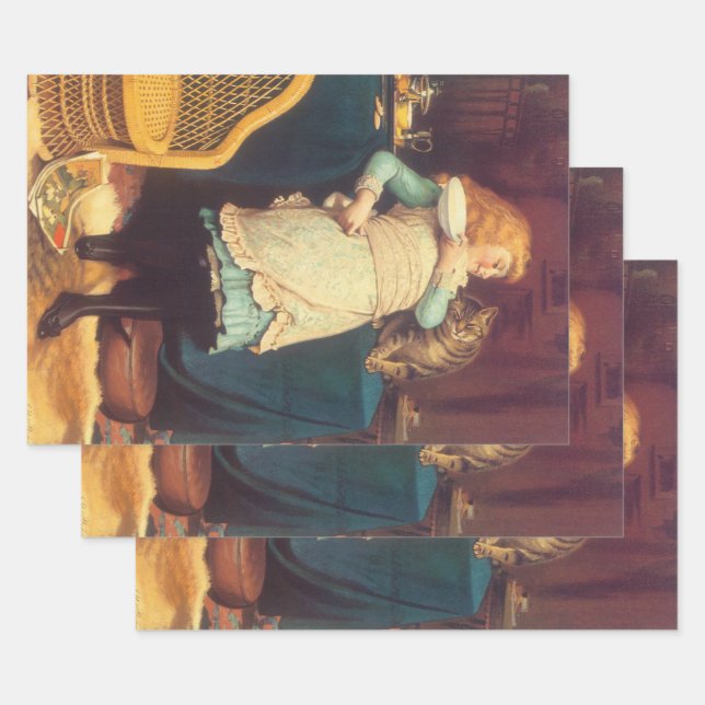 Coaxing Better Than Teasing Charles Burton Barber Wrapping Paper Sheet (Set)