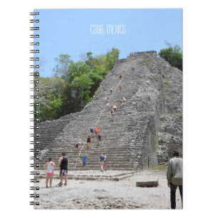 Coba Mayan Pyramid Yucatan Landmark Mexico Notebook