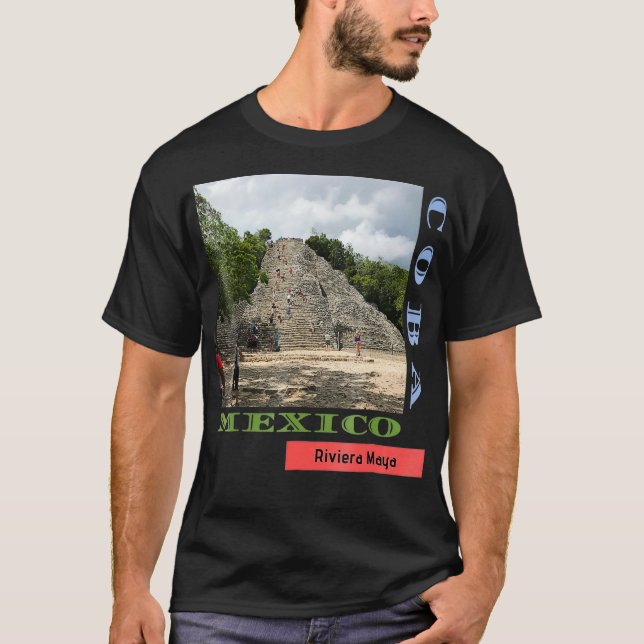 Coba Mexico Mayan Ruins Travel Souvenirs Photograp T-Shirt (Front)