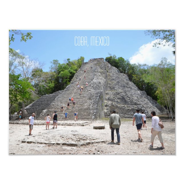 Coba Pyramid Mayan Ruins Riviera Maya Mexico Photo Print (Front)