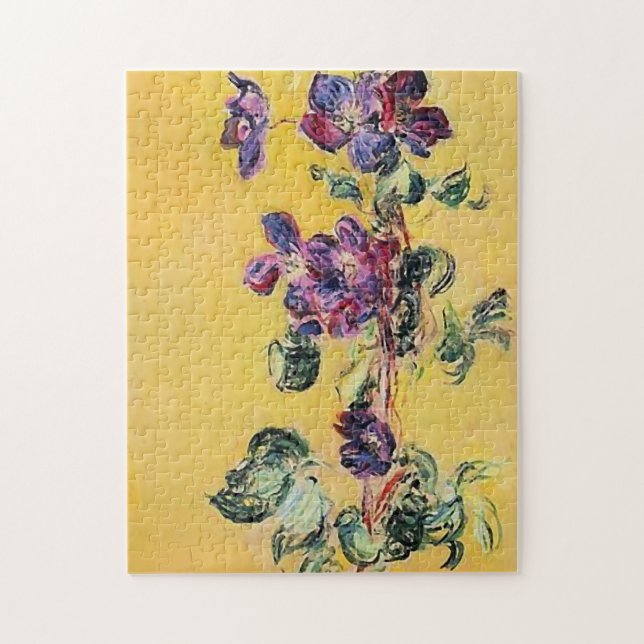 Cobaea scandens Cathedral Bells Monet Fine Art Jigsaw Puzzle (Vertical)