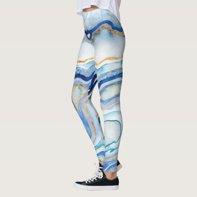 Cobalt Agate II Leggings (Left)