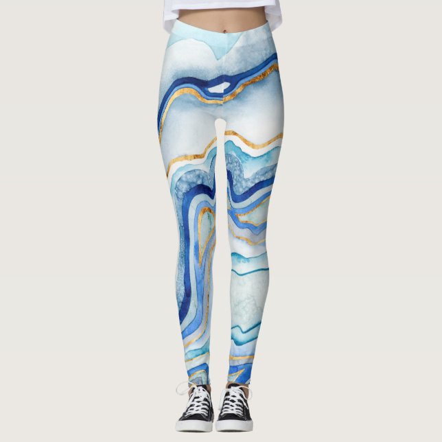 Cobalt Agate II Leggings (Front)