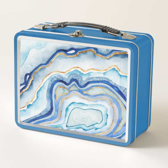 Cobalt Agate II Metal Lunch Box (Front)