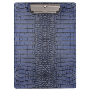 Cobalt Alligator Texture Print Clipboard