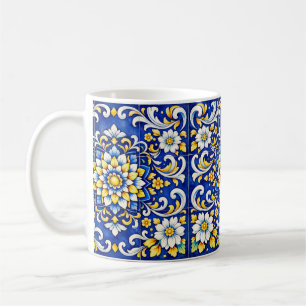 Cobalt Bloom Azulejo Mug