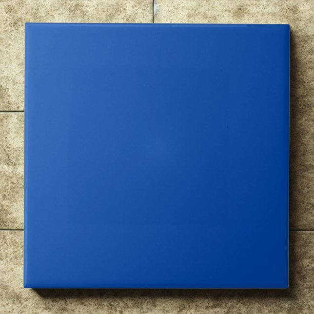 Cobalt Blue #0047ab Deep Bold Modern Accent Tile (Creator Uploaded)