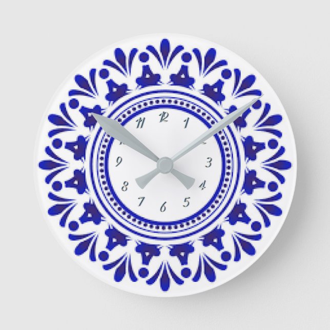 Cobalt Blue Acrylic Wall Clock (Front)