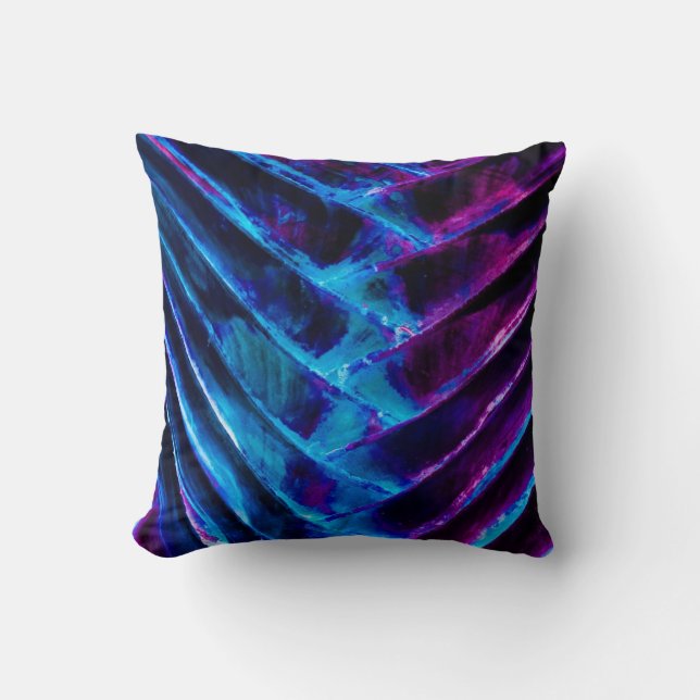 Cobalt Blue and Vibrant Purple Colourized Cushion (Front)