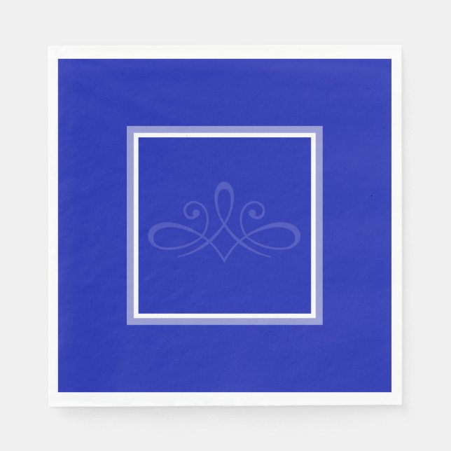 Cobalt blue and white  napkins (Front)