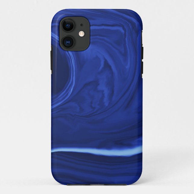 Cobalt blue background Textured Handmade Case-Mate iPhone Case (Back)