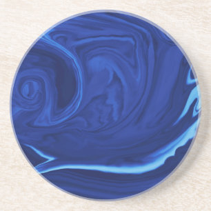 Cobalt blue background Textured Handmade Coaster