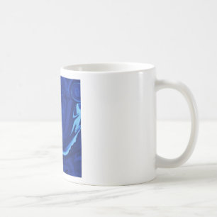Cobalt blue background Textured Handmade Coffee Mug